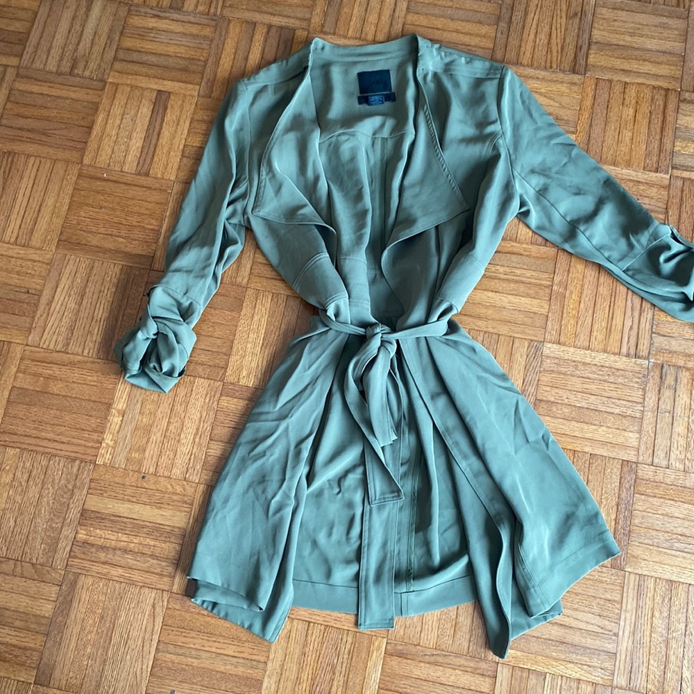 Maison 500 olive duster vest/trench coat